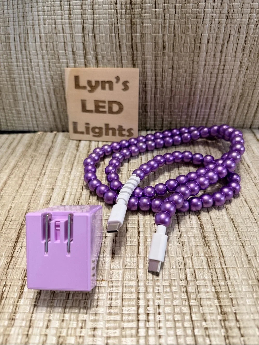Beaded Charging Cable Type C Dual Port